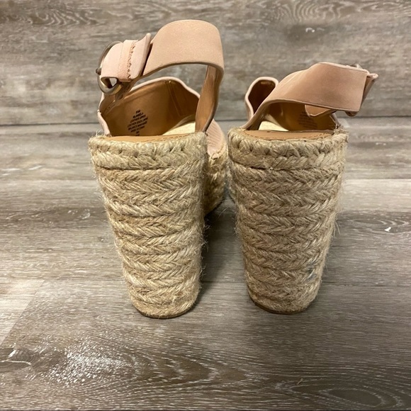 Marc Fisher | Andela Espadrille Wedge Slingback Sandals Light Pink Size 9.5 - Picture 5 of 10
